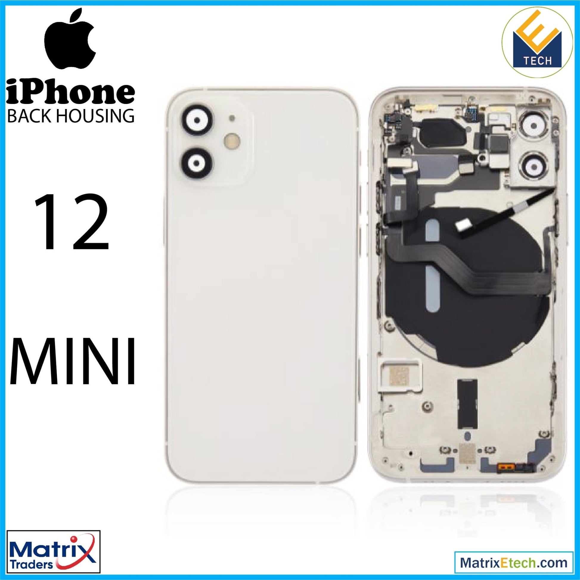 iPhone 12 Mini Back Housing W Small (US Version) - Matrix Traders