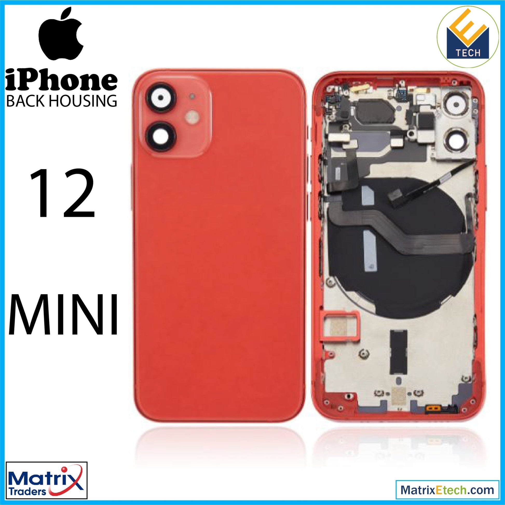 iPhone 12 Mini Back Housing W Small (US Version) - Matrix Traders