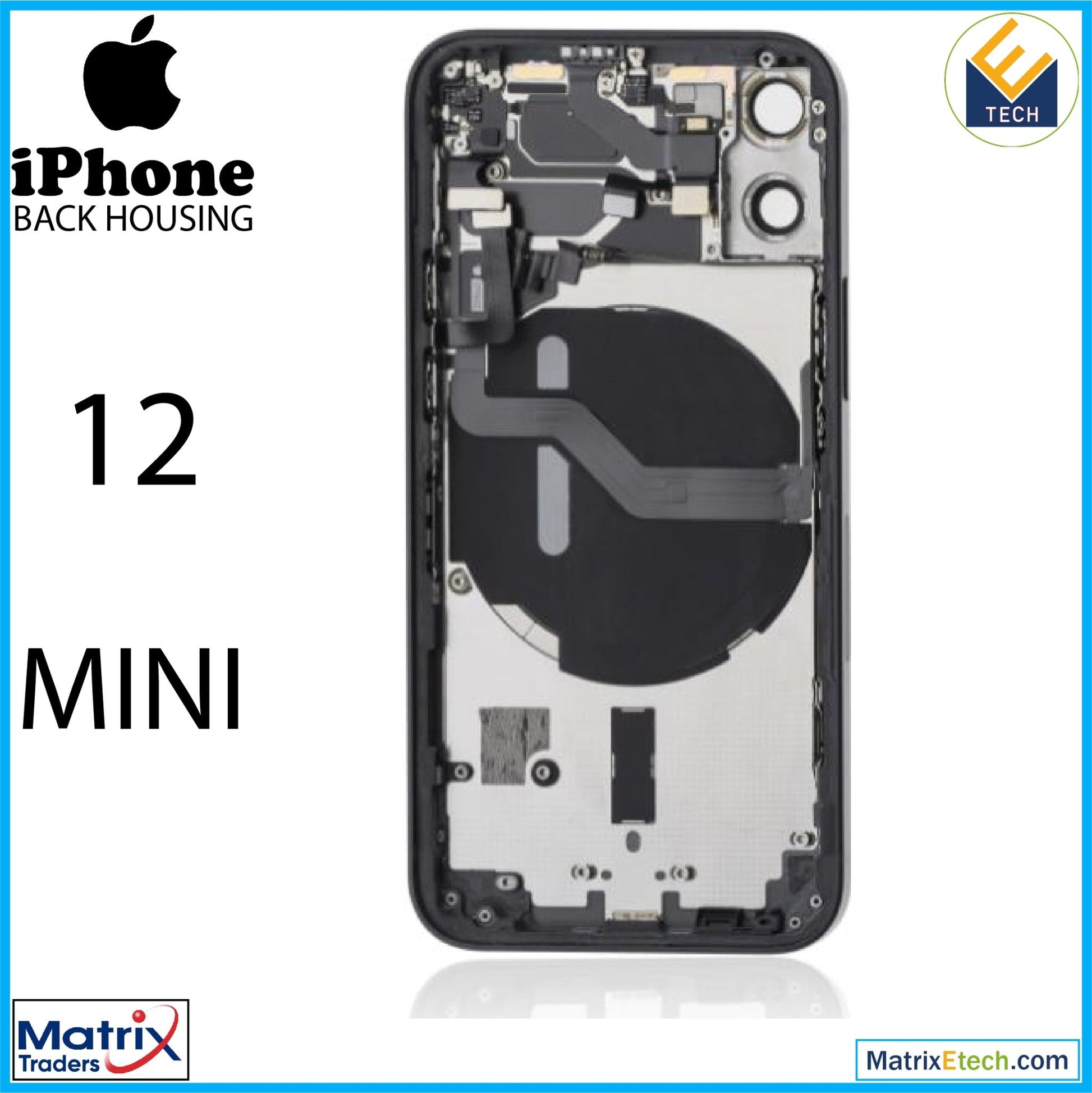 iPhone 12 Mini Back Housing W Small (US Version) - Matrix Traders