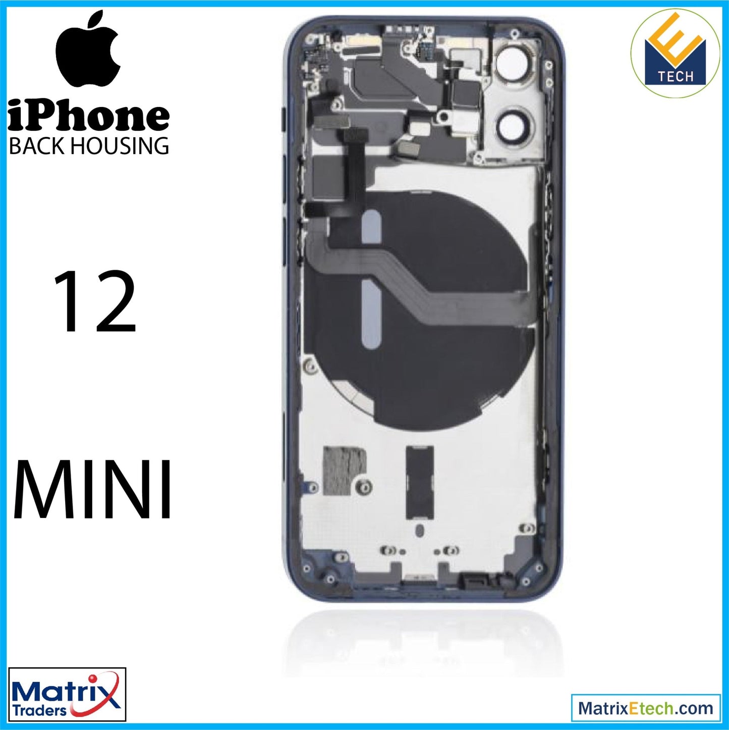 iPhone 12 Mini Back Housing W Small (US Version) - Matrix Traders