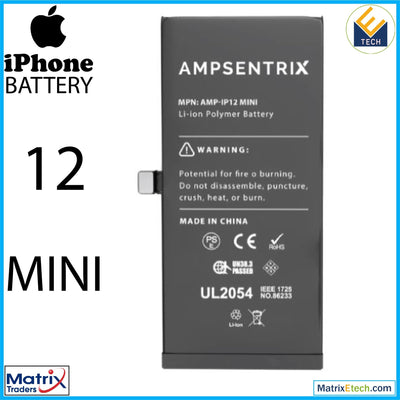 iPhone 12 Mini Replacement Battery (AmpSentrix Basic Extended) - Matrix Traders