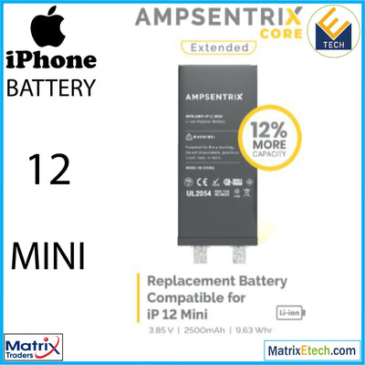 iPhone 12 Mini Replacement High Capacity Battery (Core Extended) - Matrix Traders