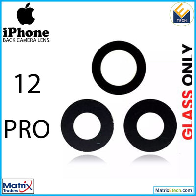 iPhone 12 Pro Back Camera Lens With Adhesive (3 Piece Set) (10 Pack) - Matrix Traders