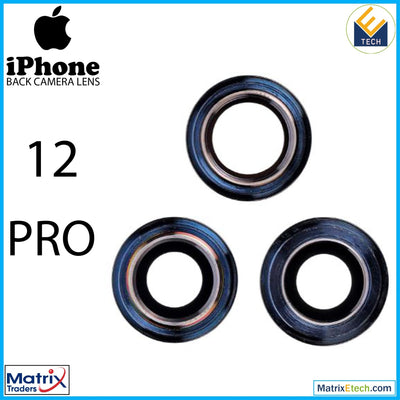 iPhone 12 Pro Back Camera Lens With Bracket & Bezel (3 Piece Set) - Matrix Traders