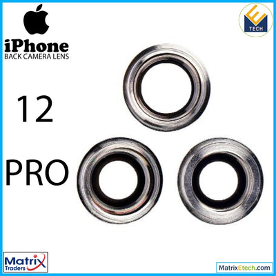 iPhone 12 Pro Back Camera Lens With Bracket & Bezel (3 Piece Set) - Matrix Traders