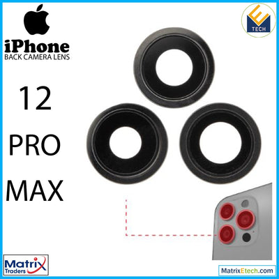 iPhone 12 Pro Back Camera Lens With Bracket & Bezel (3 Piece Set) - Matrix Traders