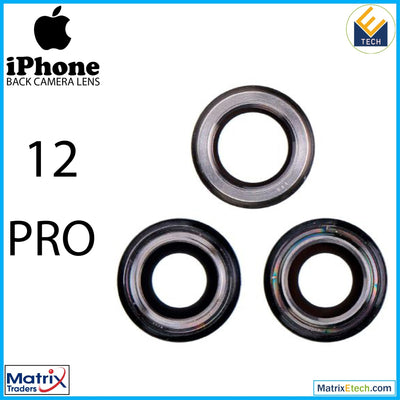 iPhone 12 Pro Back Camera Lens With Bracket & Bezel (3 Piece Set) - Matrix Traders