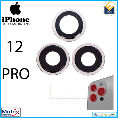 iPhone 12 Pro Back Camera Lens With Bracket & Bezel (3 Piece Set) - Matrix Traders