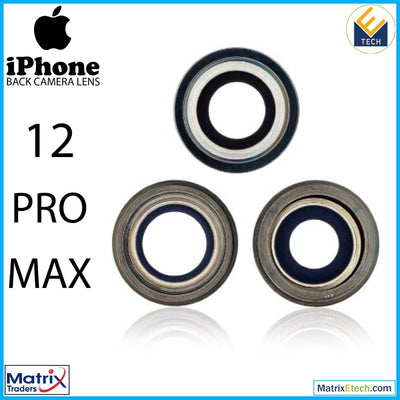 iPhone 12 Pro Back Camera Lens With Bracket & Bezel (3 Piece Set) - Matrix Traders