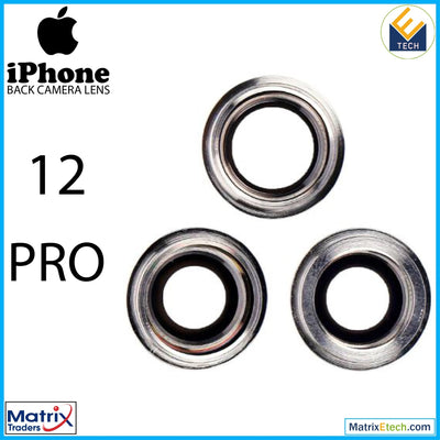 iPhone 12 Pro Back Camera Lens With Bracket & Bezel (3 Piece Set) - Matrix Traders