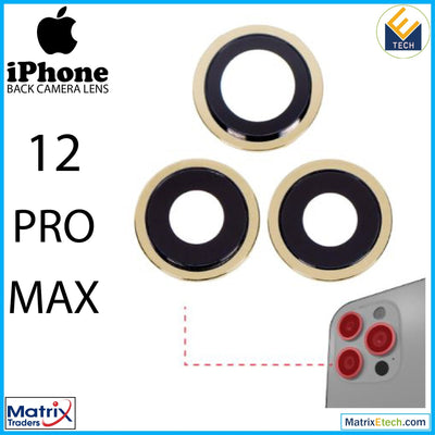 iPhone 12 Pro Back Camera Lens With Bracket & Bezel (3 Piece Set) - Matrix Traders