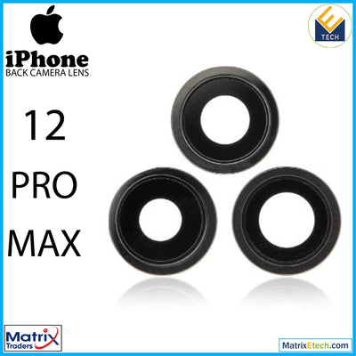 iPhone 12 Pro Back Camera Lens With Bracket & Bezel (3 Piece Set) - Matrix Traders