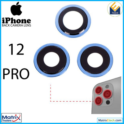 iPhone 12 Pro Back Camera Lens With Bracket & Bezel (3 Piece Set) - Matrix Traders