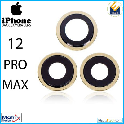 iPhone 12 Pro Back Camera Lens With Bracket & Bezel (3 Piece Set) - Matrix Traders