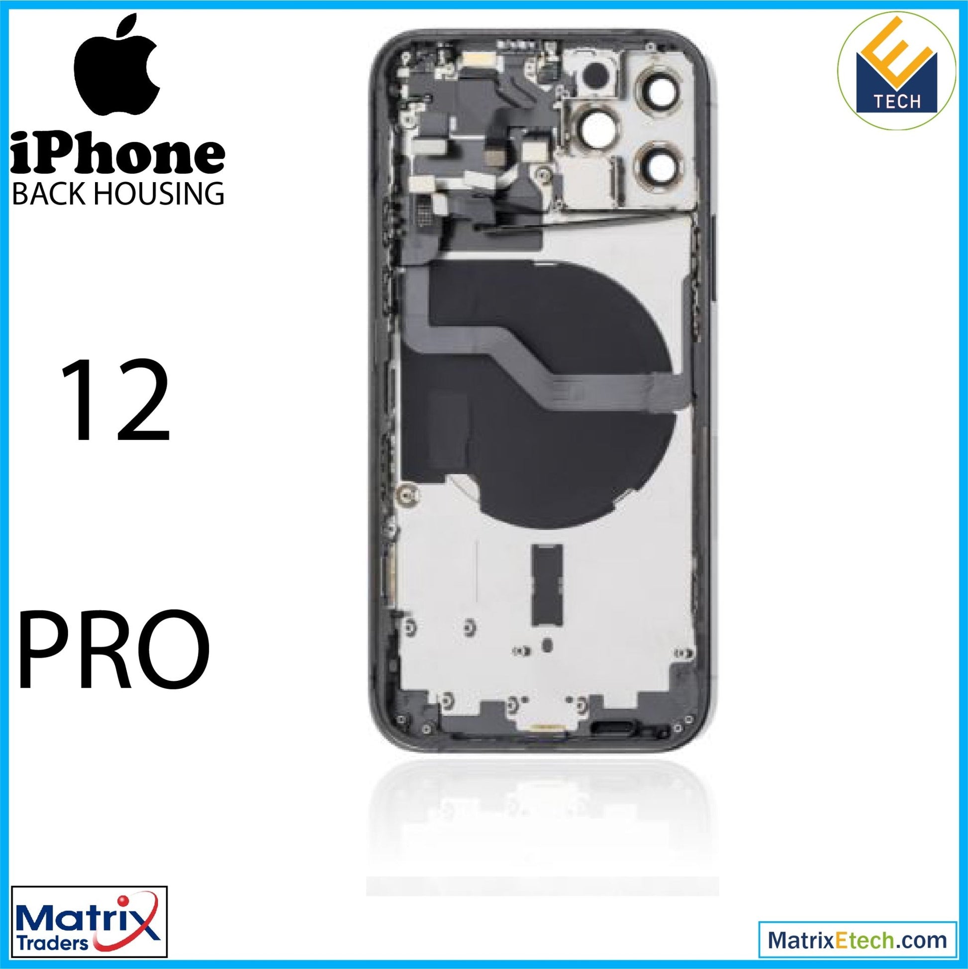 iPhone 12 Pro Back Housing W Small (International Version) - Matrix Traders