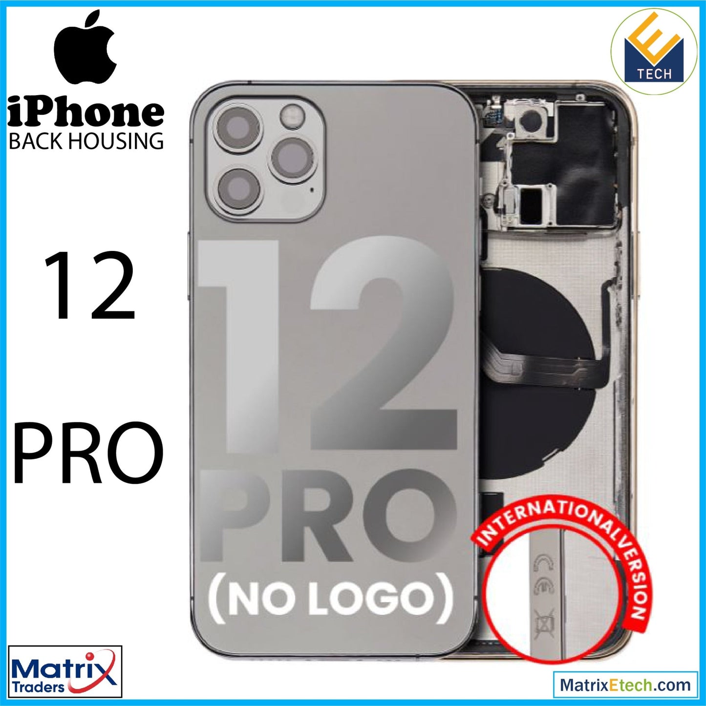 iPhone 12 Pro Back Housing W Small (International Version) - Matrix Traders