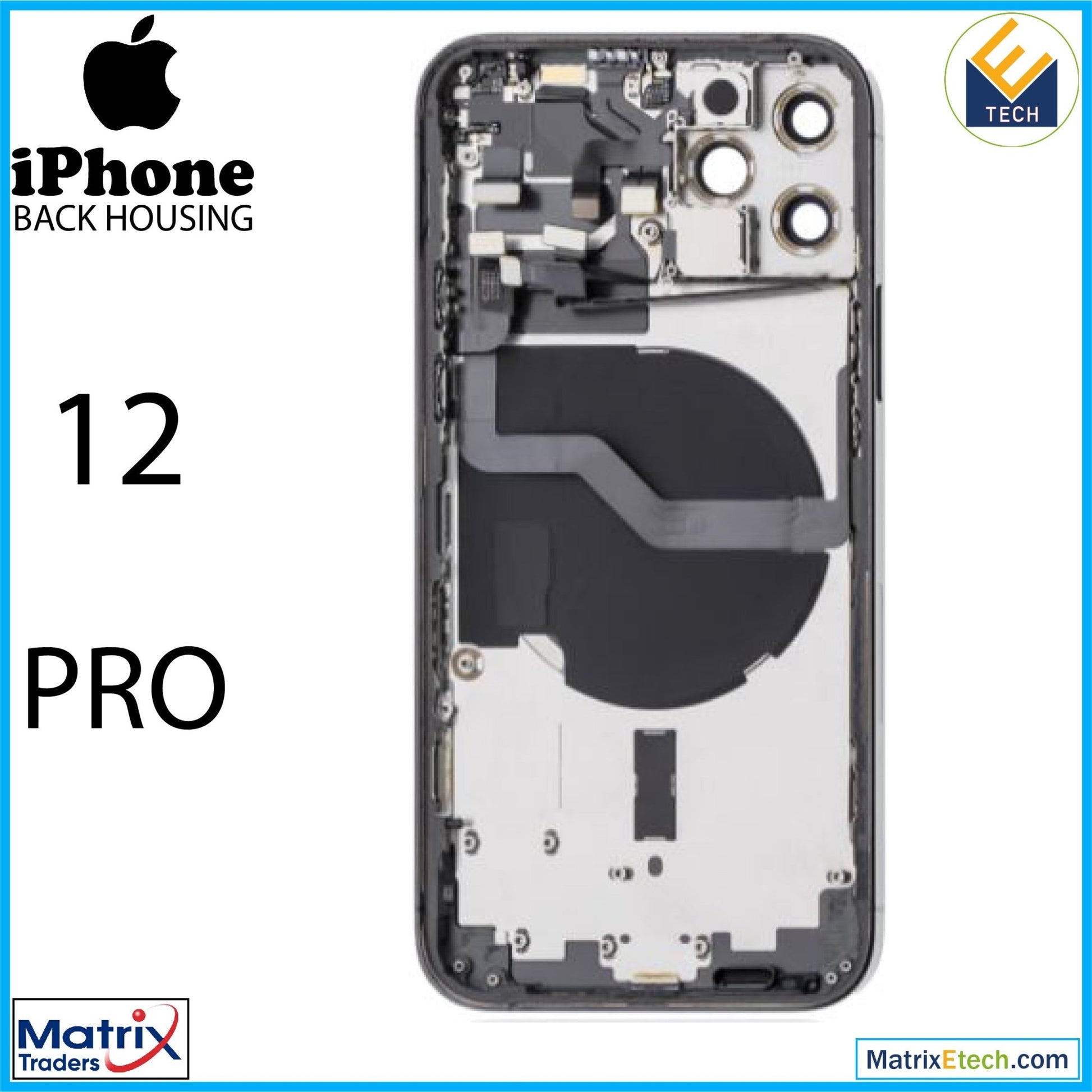 iPhone 12 Pro Back Housing W Small (International Version) - Matrix Traders