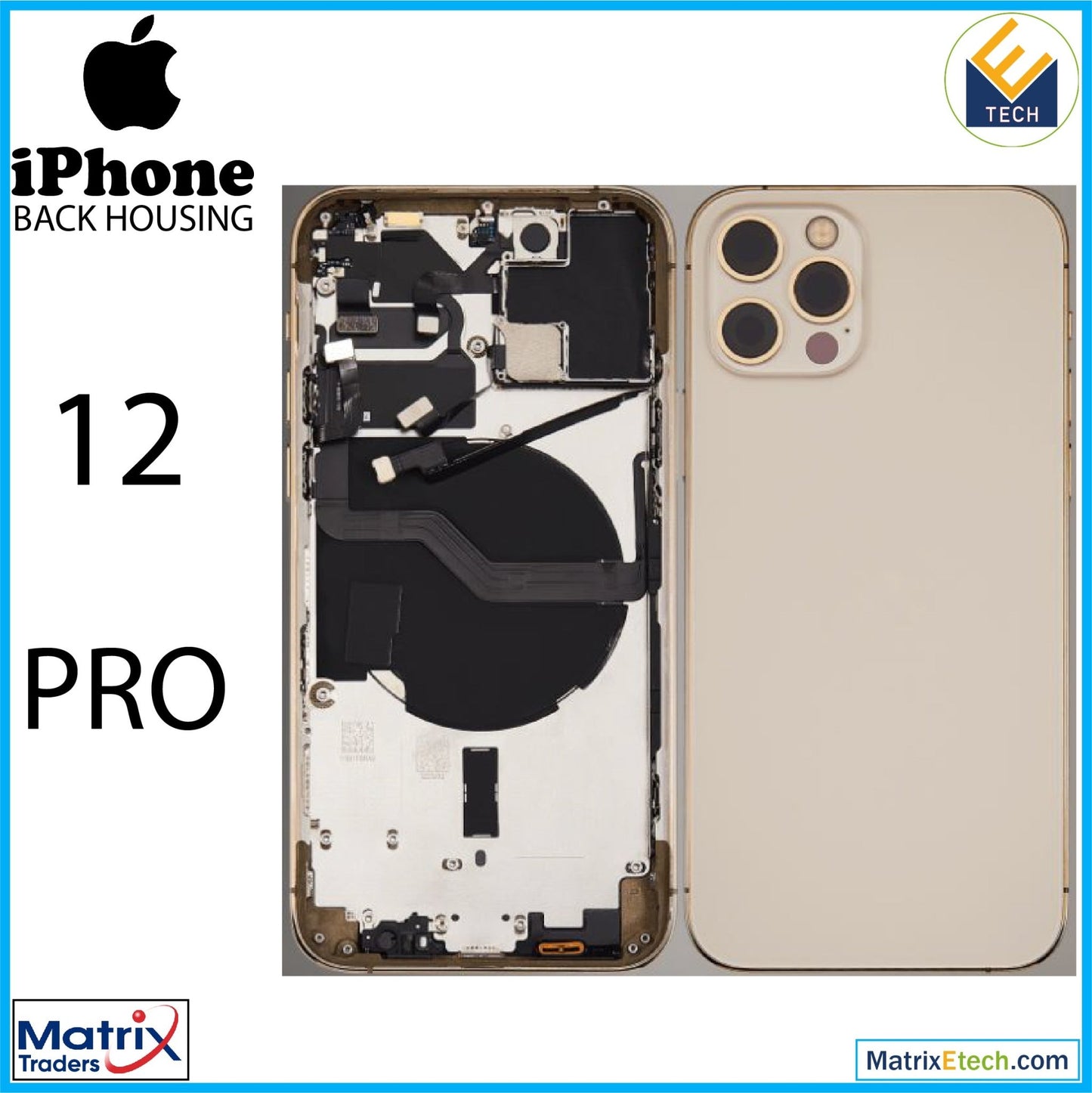 iPhone 12 Pro Back Housing W Small (International Version) - Matrix Traders