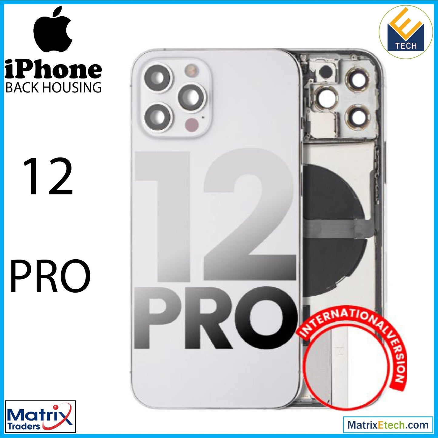 iPhone 12 Pro Back Housing W Small (International Version) - Matrix Traders