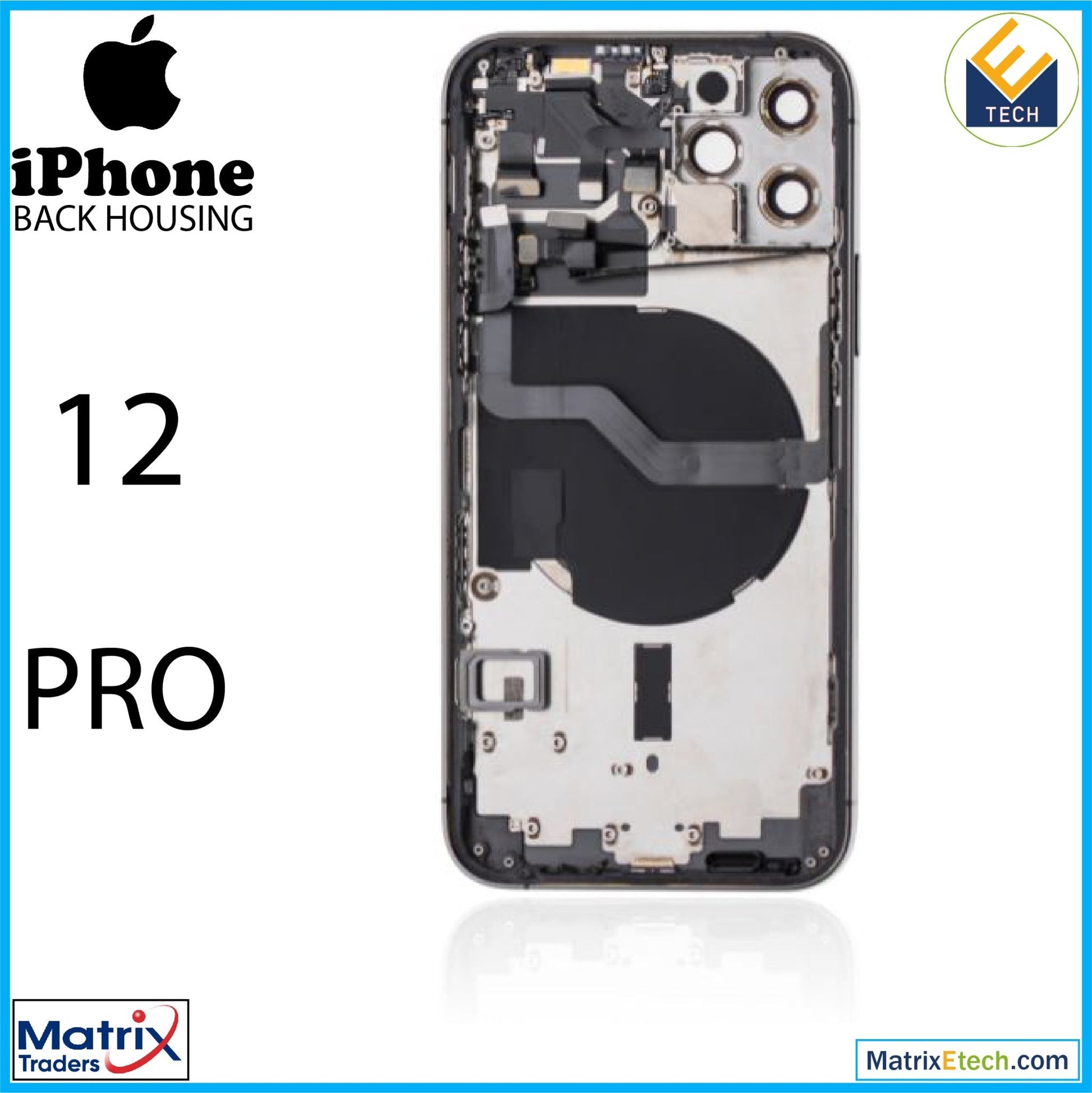 iPhone 12 Pro Back Housing W Small (International Version) - Matrix Traders