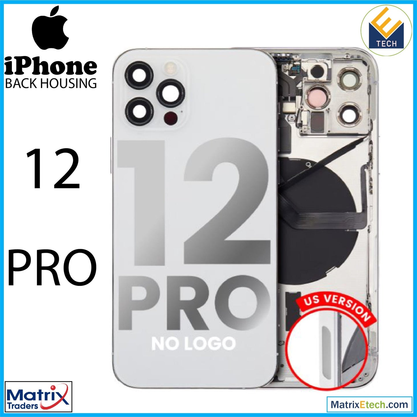 iPhone 12 Pro Back Housing W Small (US Version) - Matrix Traders