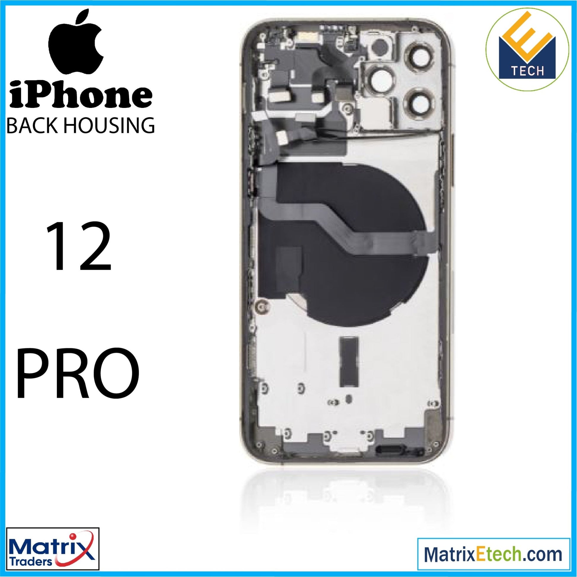 iPhone 12 Pro Back Housing W Small (US Version) - Matrix Traders