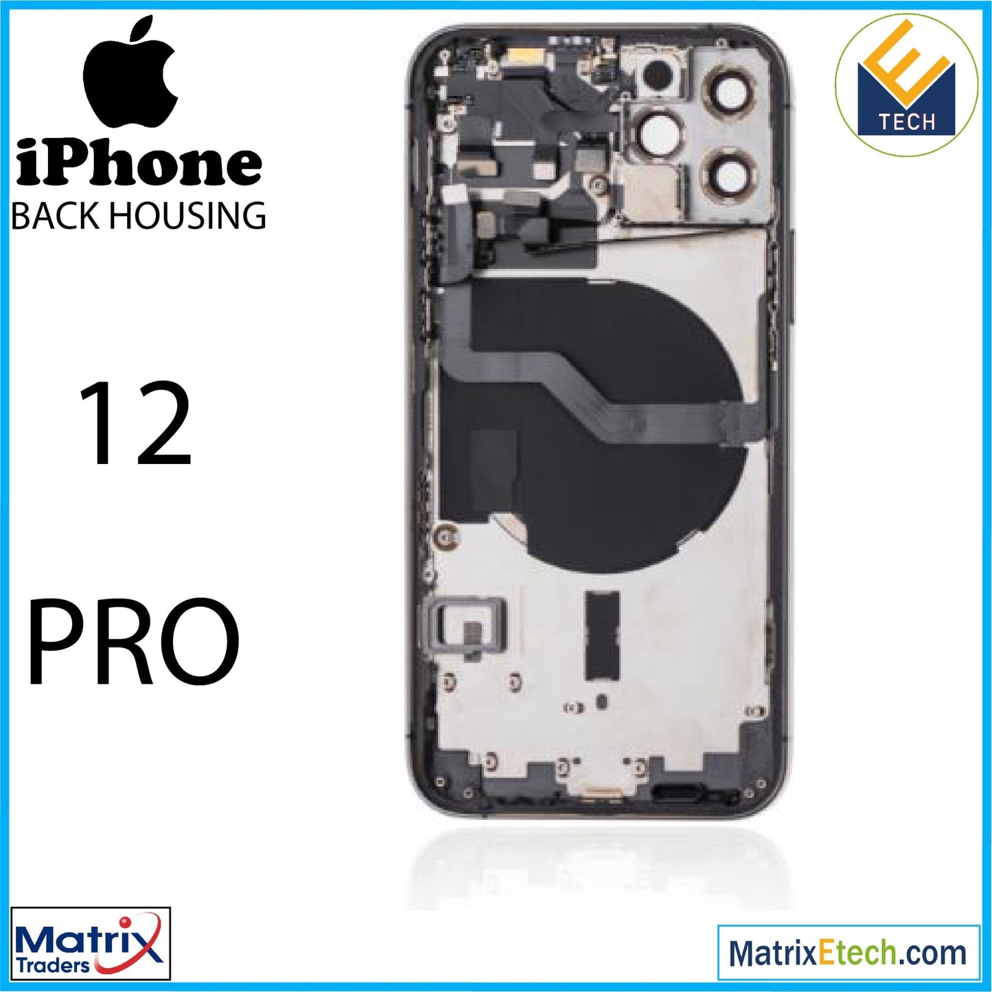 iPhone 12 Pro Back Housing W Small (US Version) - Matrix Traders