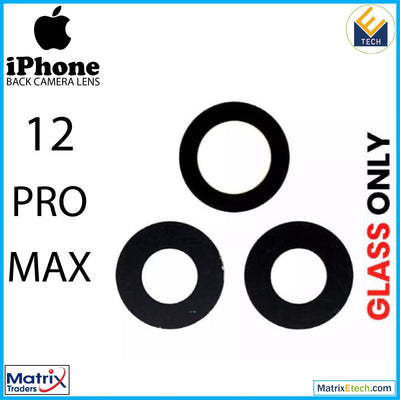 iPhone 12 Pro Max Back Camera Lens With Adhesive (3 Piece Set) (10 Pack) - Matrix Traders