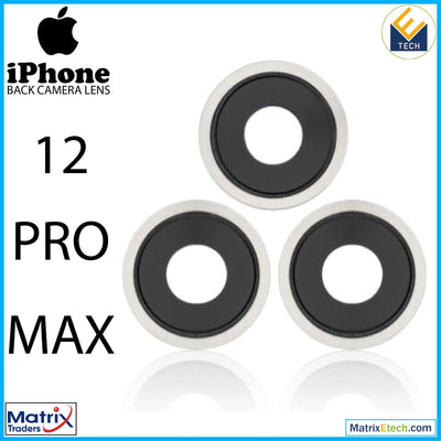 iPhone 12 Pro Max Back Camera Lens With Bracket & Bezel (3 Piece Set) - Matrix Traders