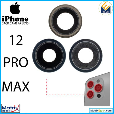 iPhone 12 Pro Max Back Camera Lens With Bracket & Bezel (3 Piece Set) - Matrix Traders