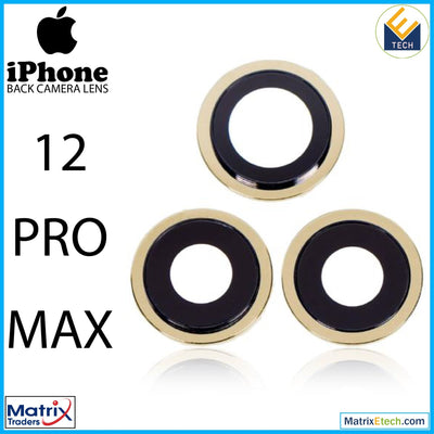 iPhone 12 Pro Max Back Camera Lens With Bracket & Bezel (3 Piece Set) - Matrix Traders