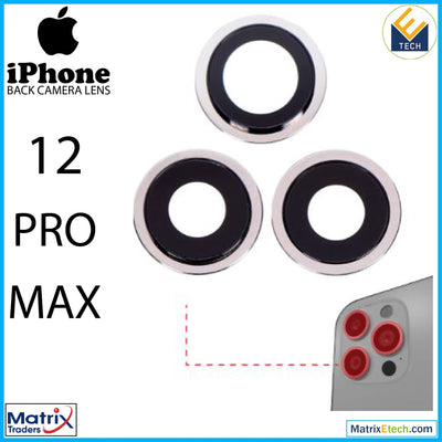 iPhone 12 Pro Max Back Camera Lens With Bracket & Bezel (3 Piece Set) - Matrix Traders