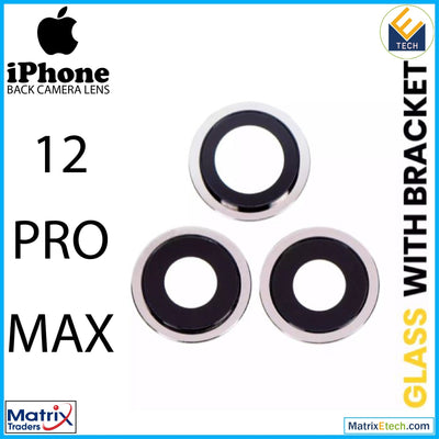 iPhone 12 Pro Max Back Camera Lens With Bracket & Bezel (3 Piece Set) - Matrix Traders