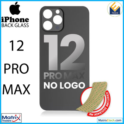 iPhone 12 Pro Max Back Glass With 3M Adhesive (Normal) - Matrix Traders