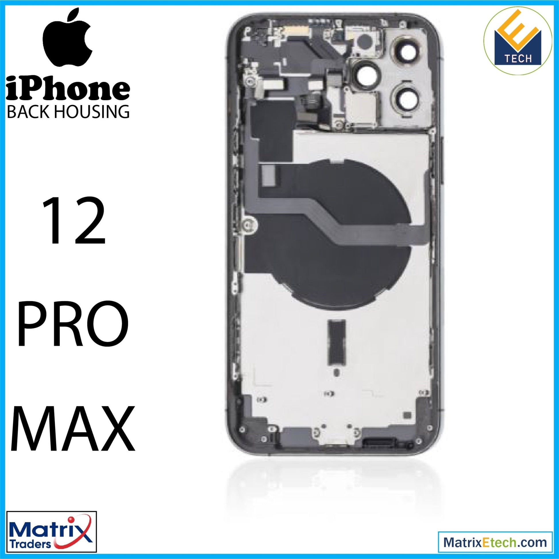 iPhone 12 Pro Max Back Housing W Small (International Version) - Matrix Traders