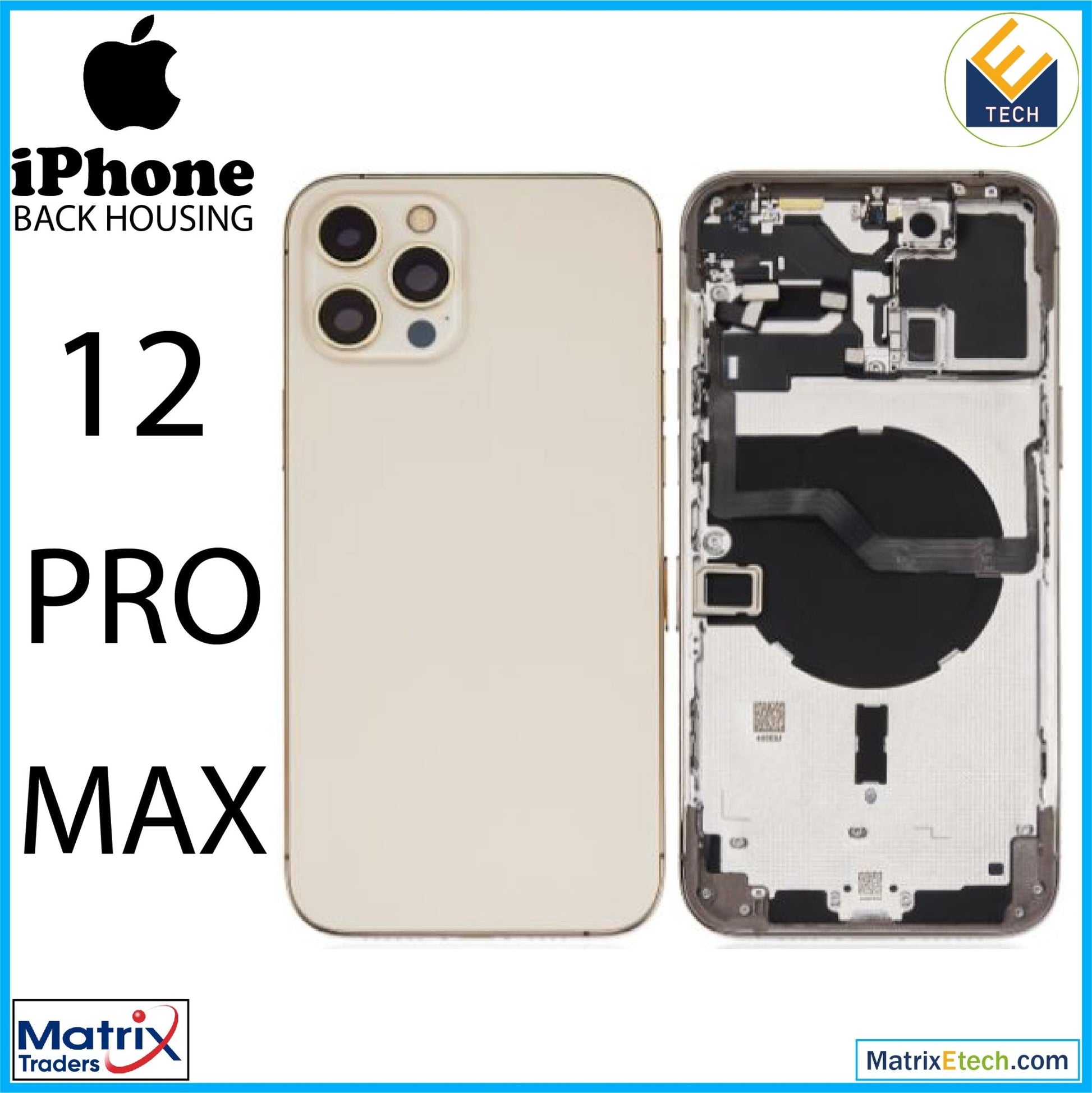 iPhone 12 Pro Max Back Housing W Small (International Version) - Matrix Traders