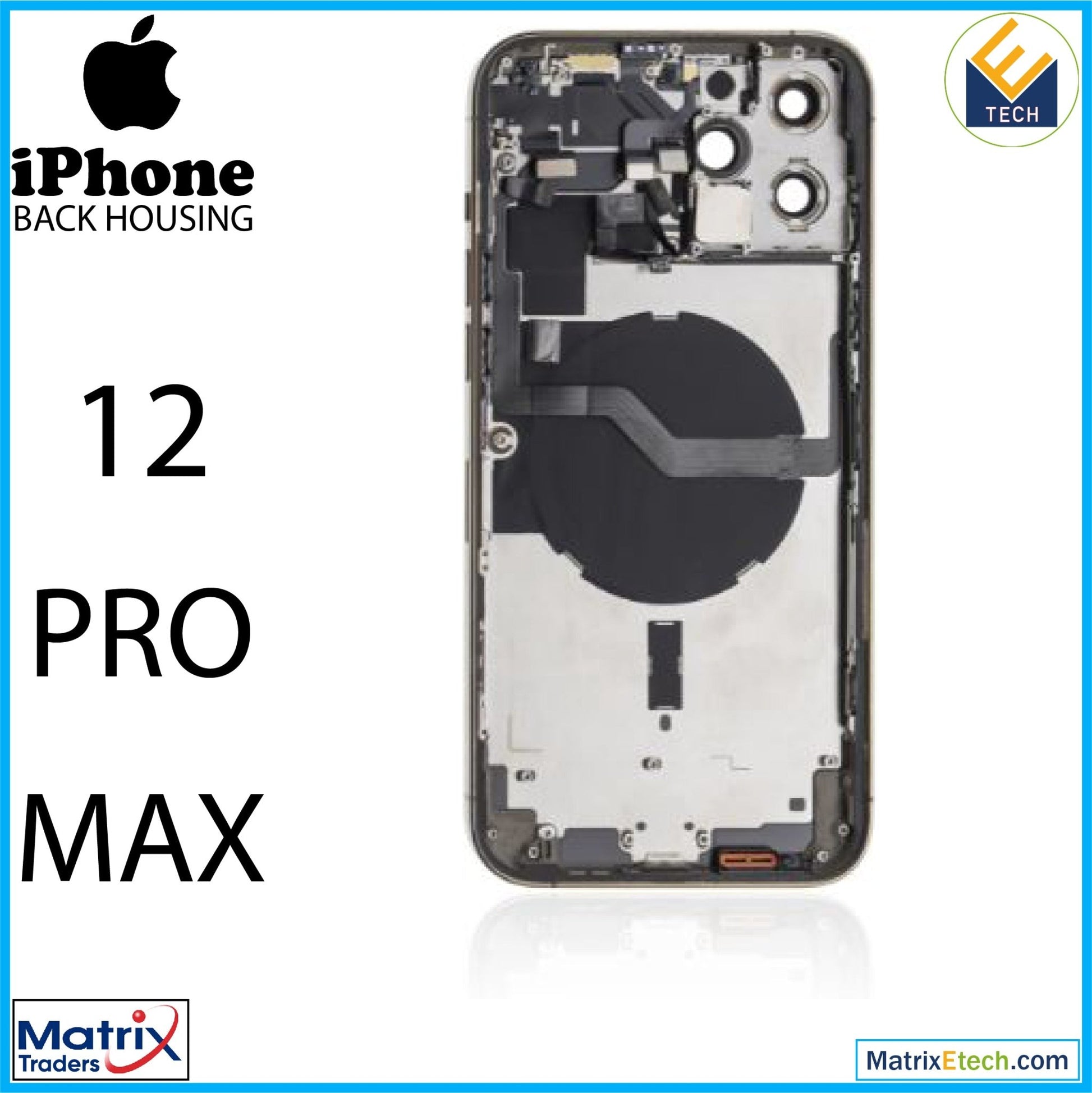 iPhone 12 Pro Max Back Housing W Small (International Version) - Matrix Traders