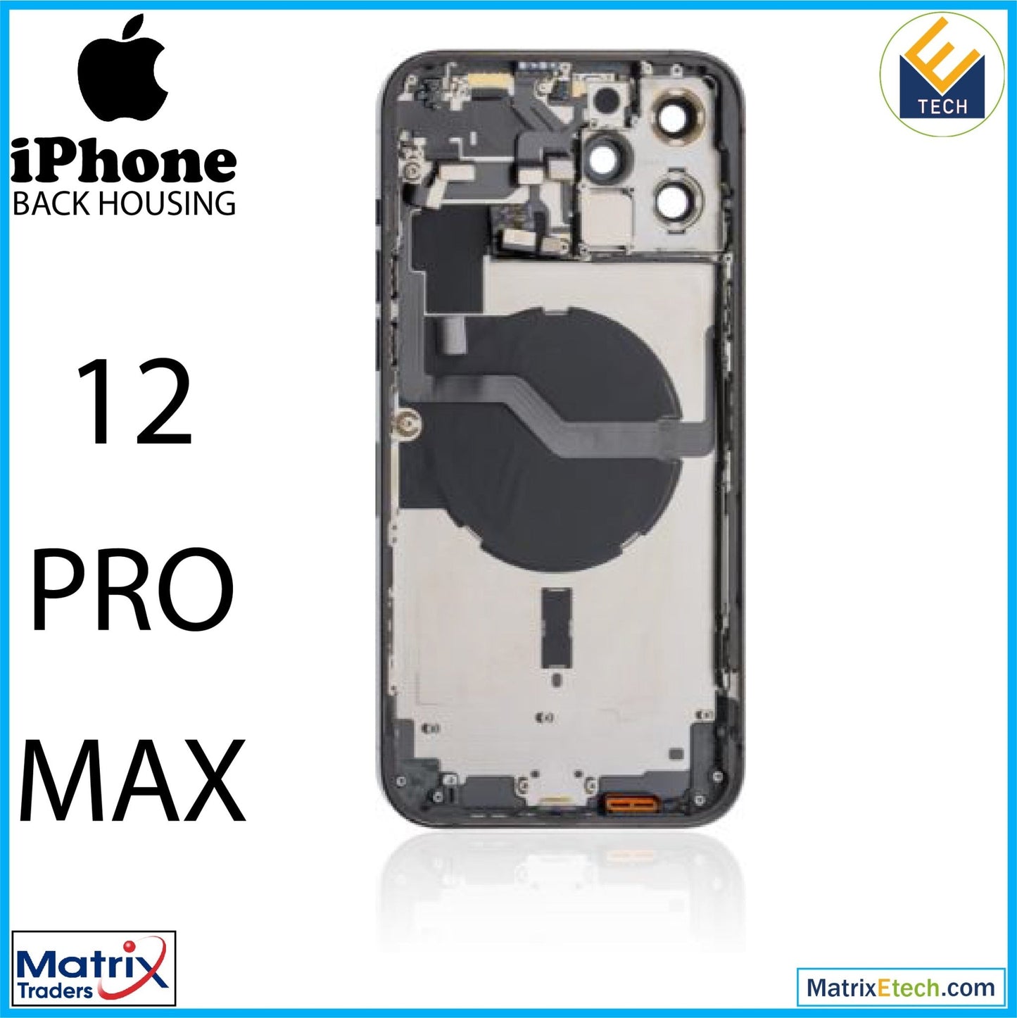 iPhone 12 Pro Max Back Housing W Small (International Version) - Matrix Traders