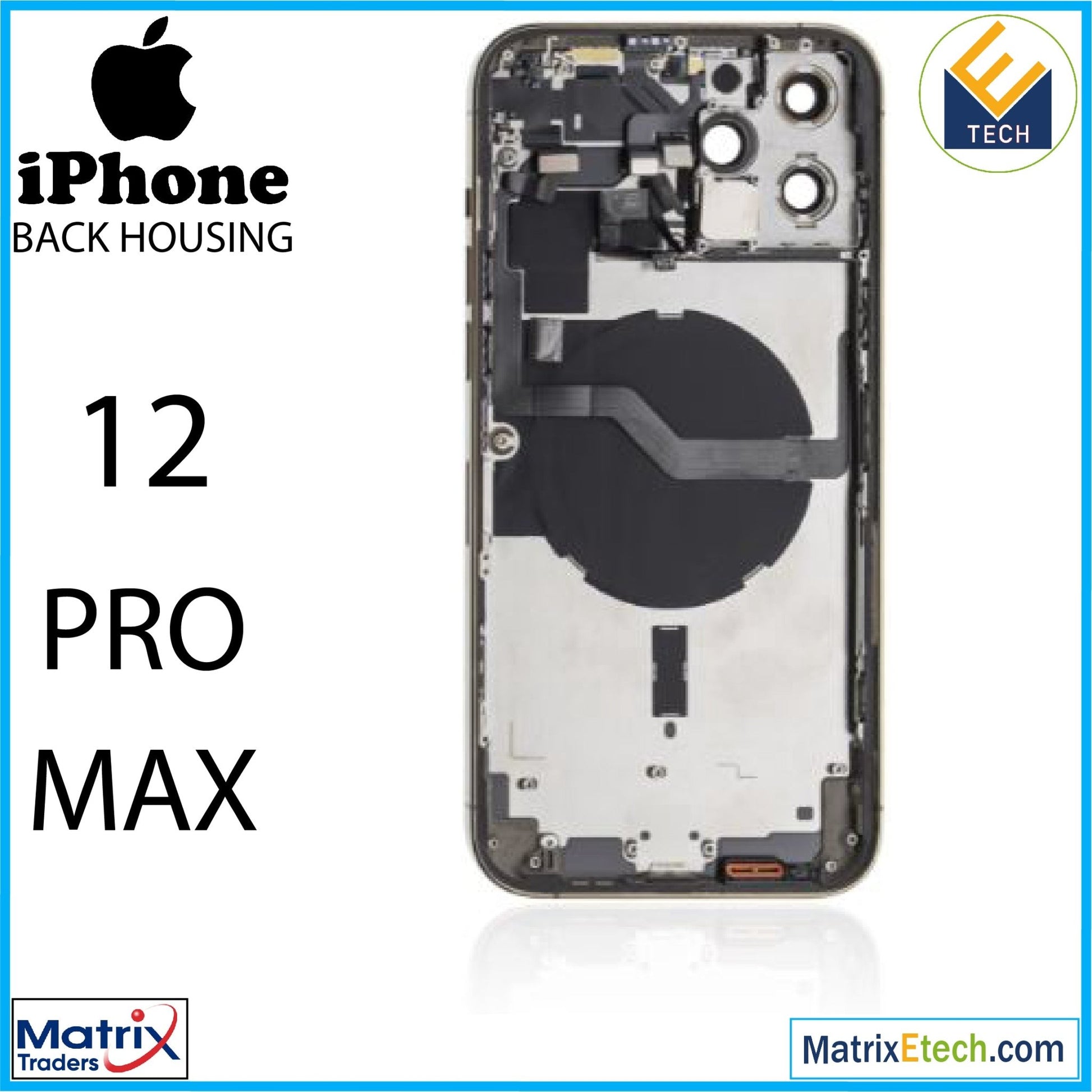 iPhone 12 Pro Max Back Housing W Small (International Version) - Matrix Traders