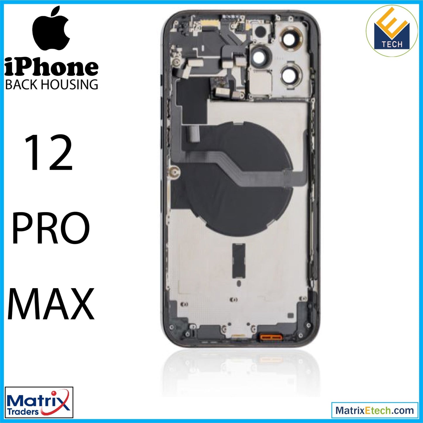 iPhone 12 Pro Max Back Housing W Small (International Version) - Matrix Traders