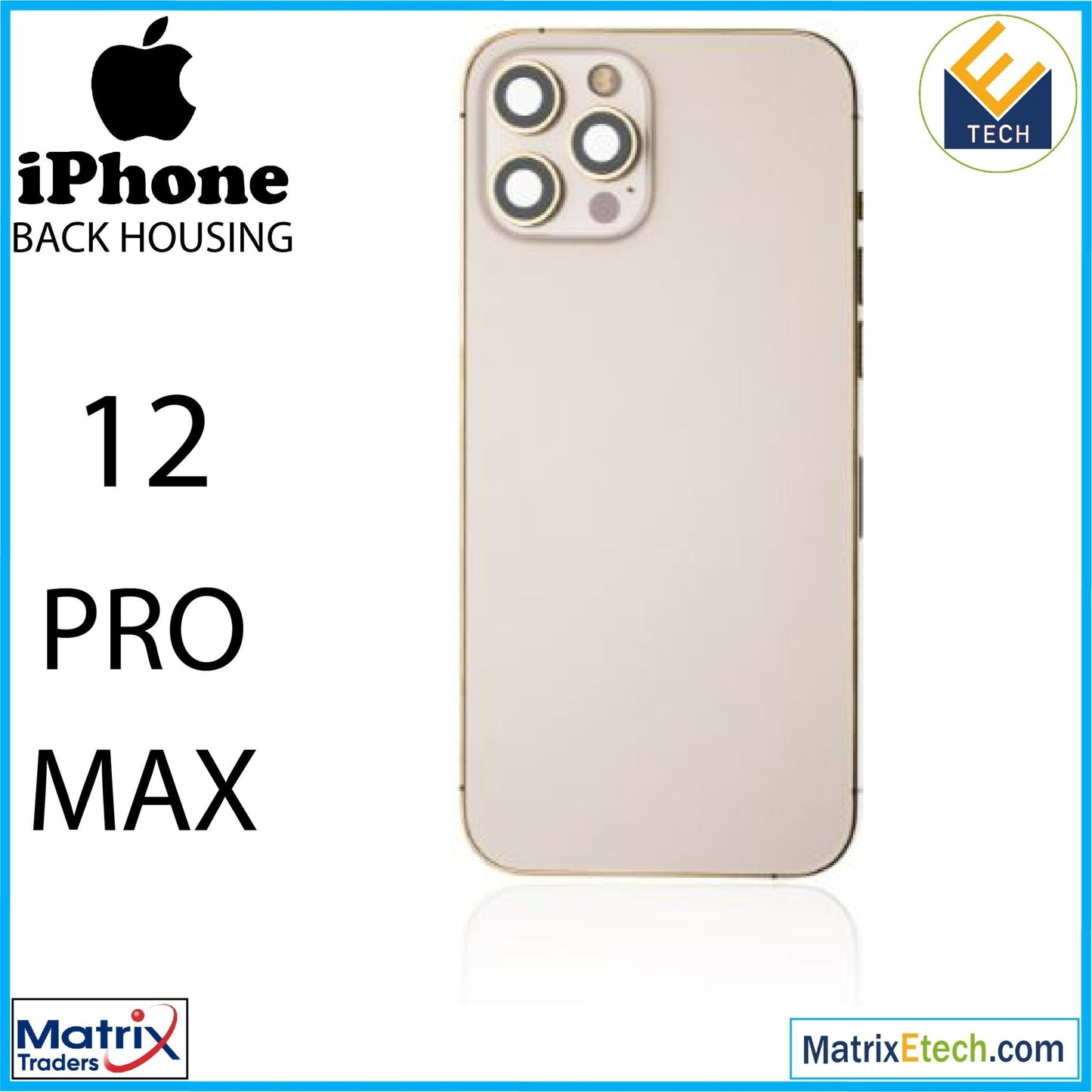 iPhone 12 Pro Max Back Housing W Small (International Version) - Matrix Traders