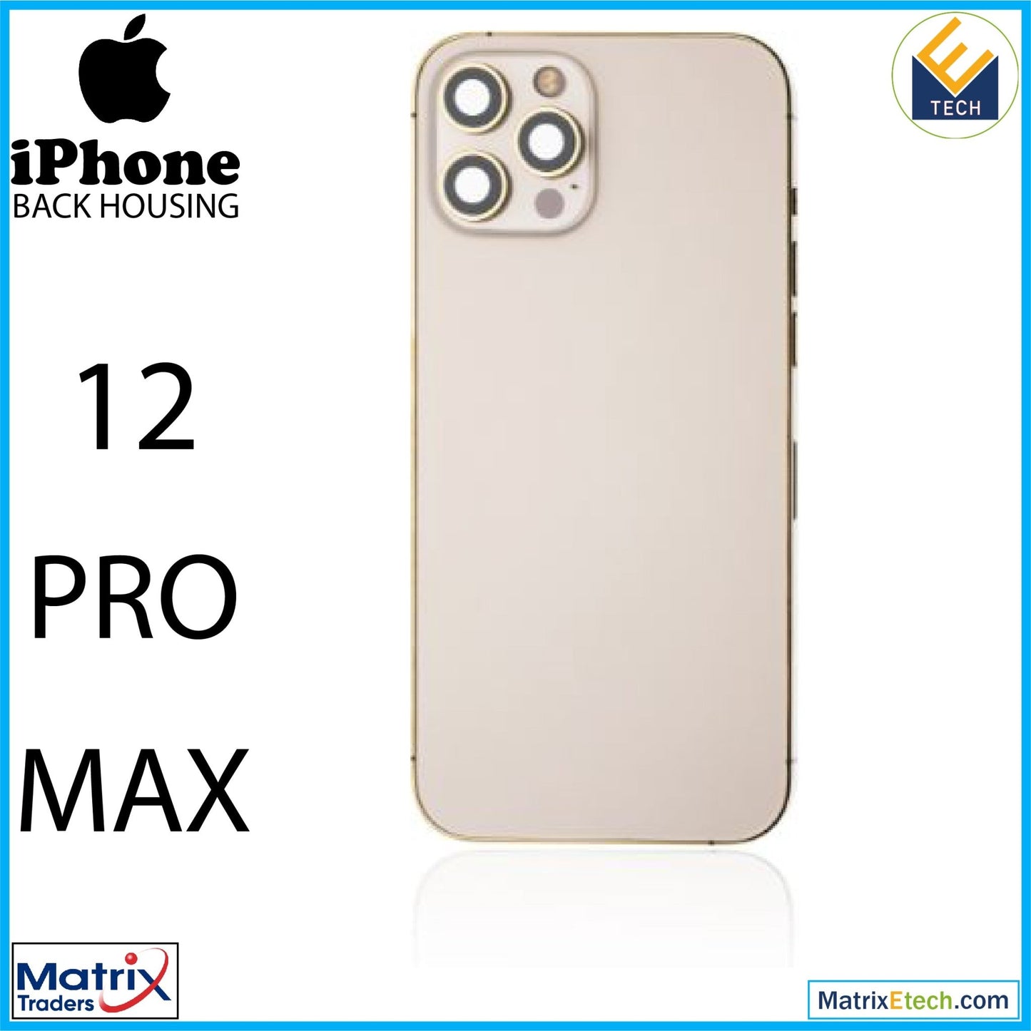 iPhone 12 Pro Max Back Housing W Small (International Version) - Matrix Traders