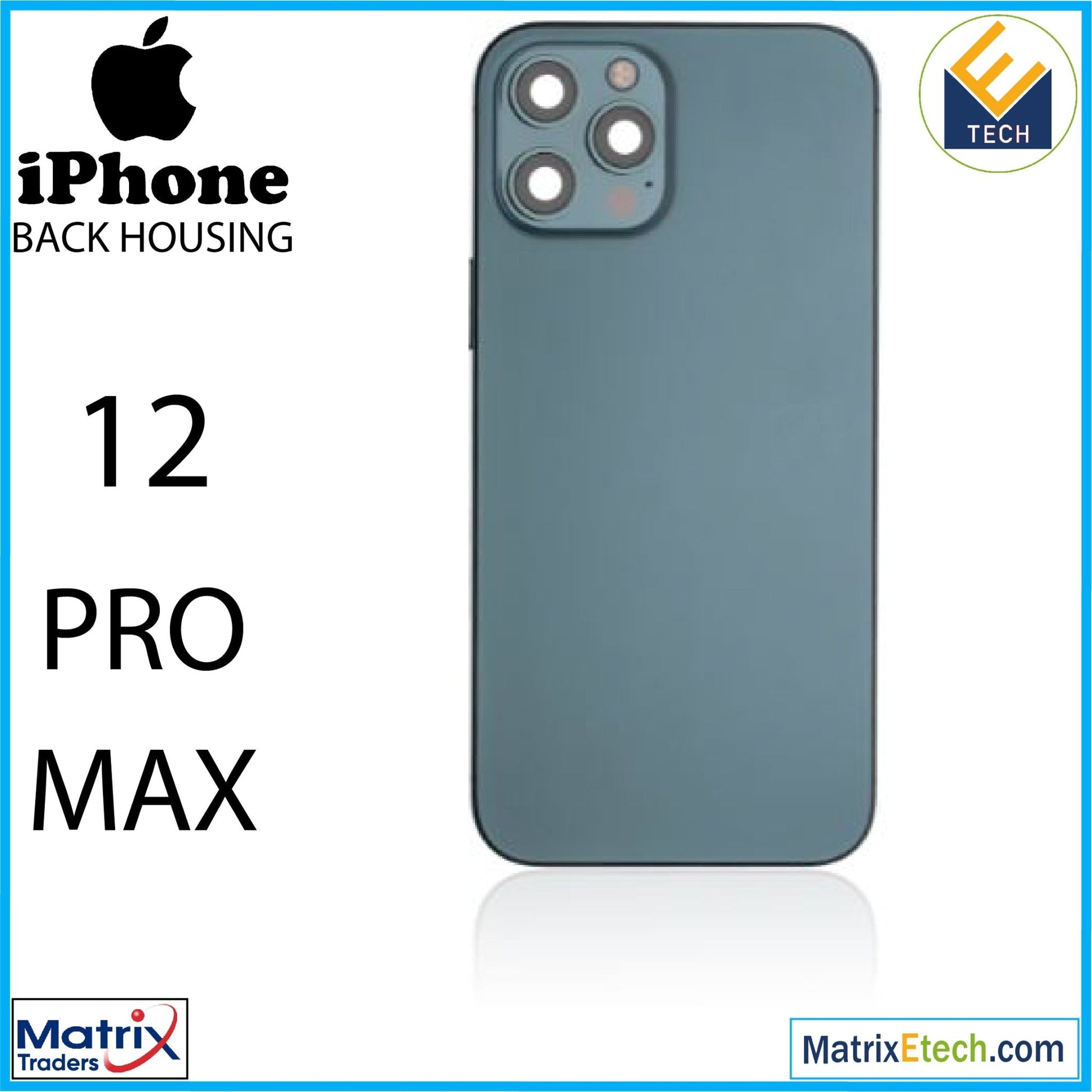 iPhone 12 Pro Max Back Housing W Small (International Version) - Matrix Traders