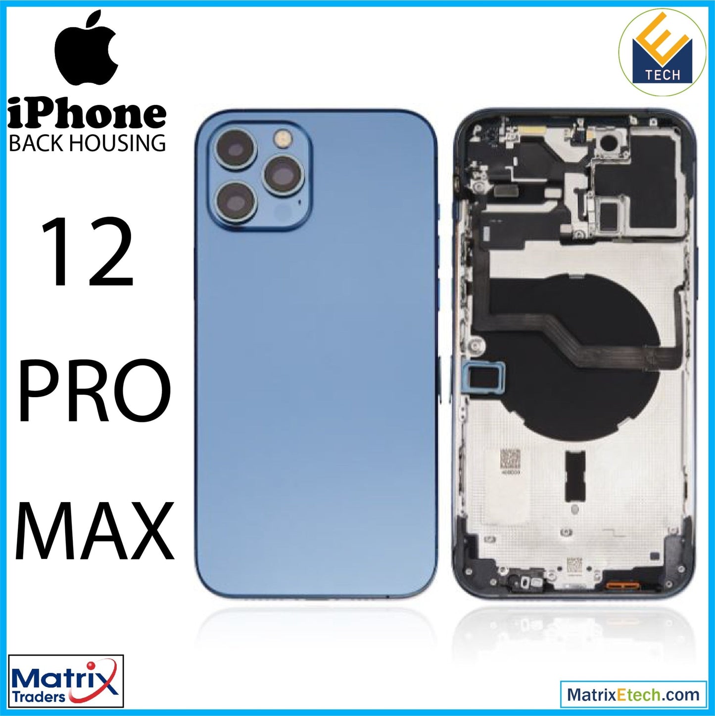 iPhone 12 Pro Max Back Housing W Small (International Version) - Matrix Traders