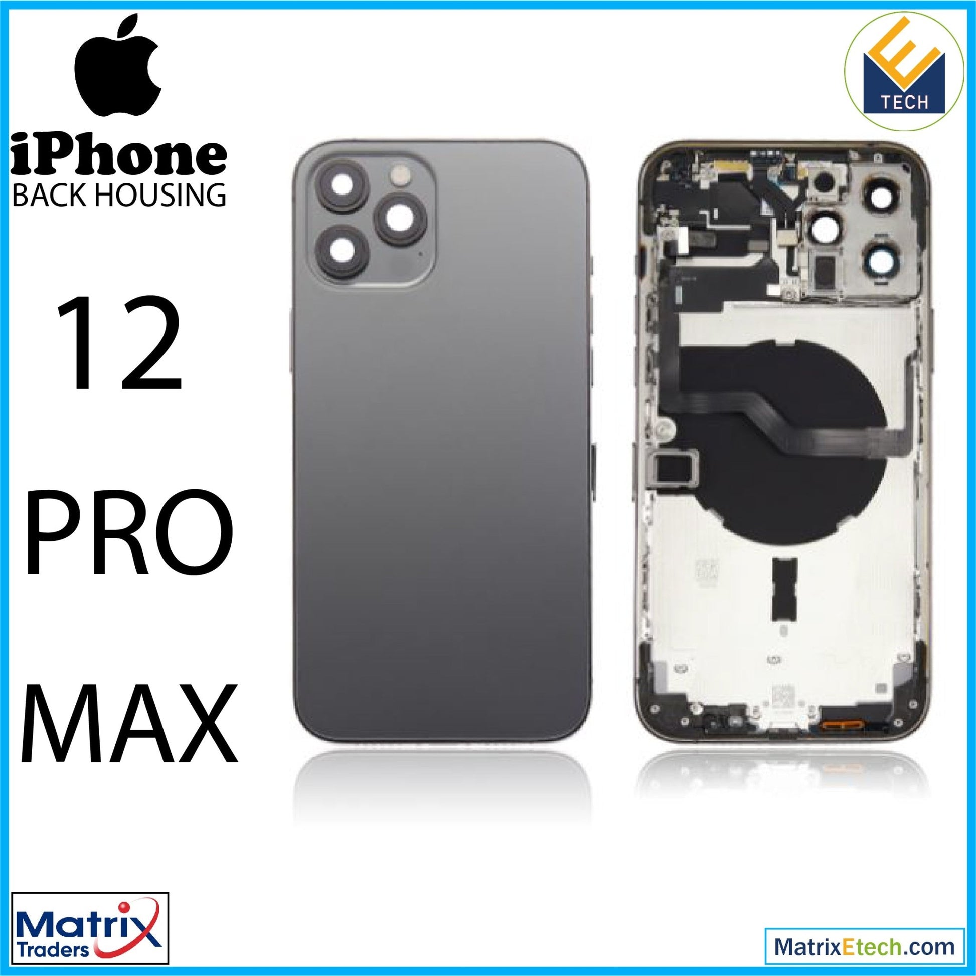 iPhone 12 Pro Max Back Housing W Small (US Version) - Matrix Traders