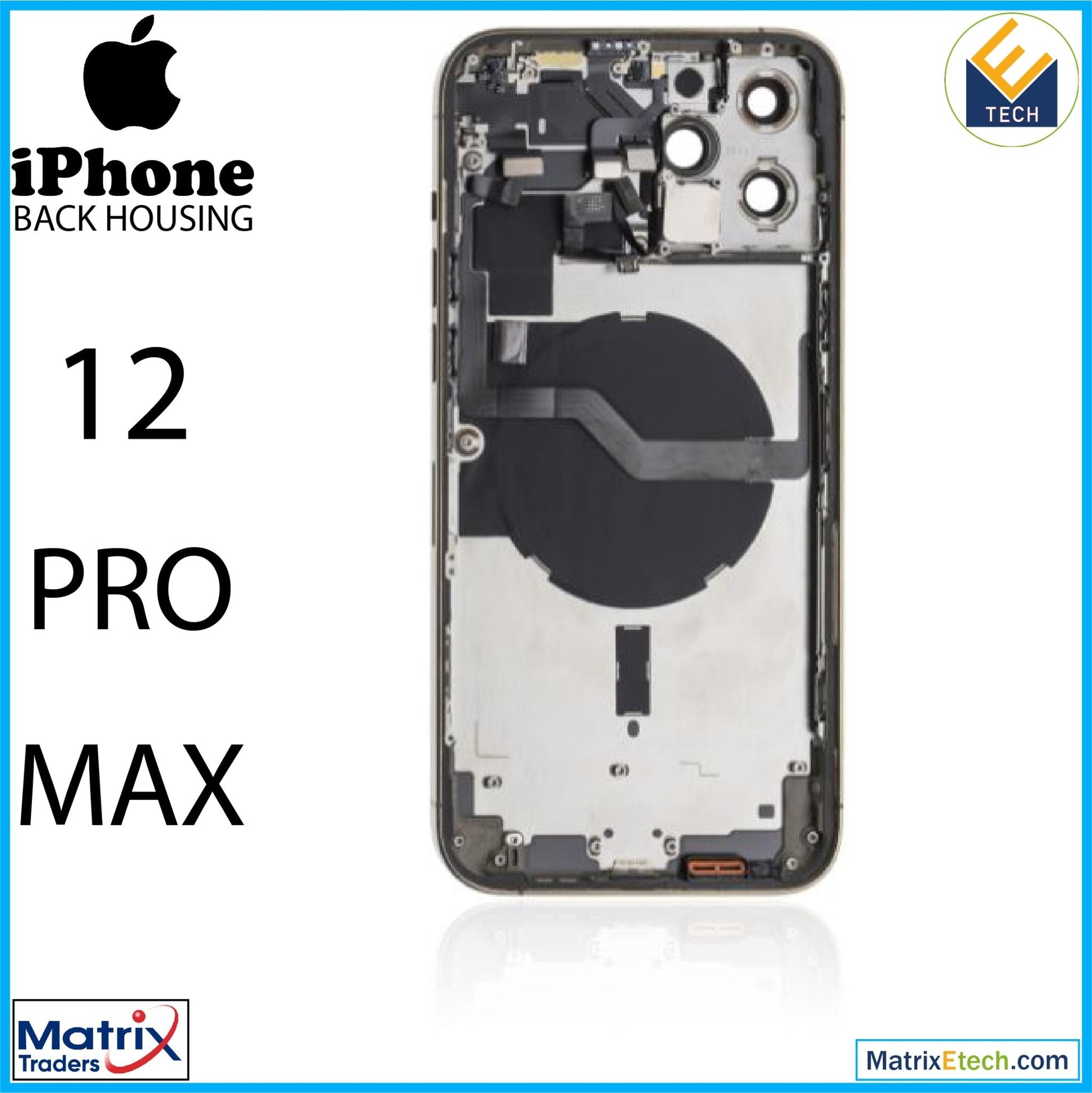 iPhone 12 Pro Max Back Housing W Small (US Version) - Matrix Traders