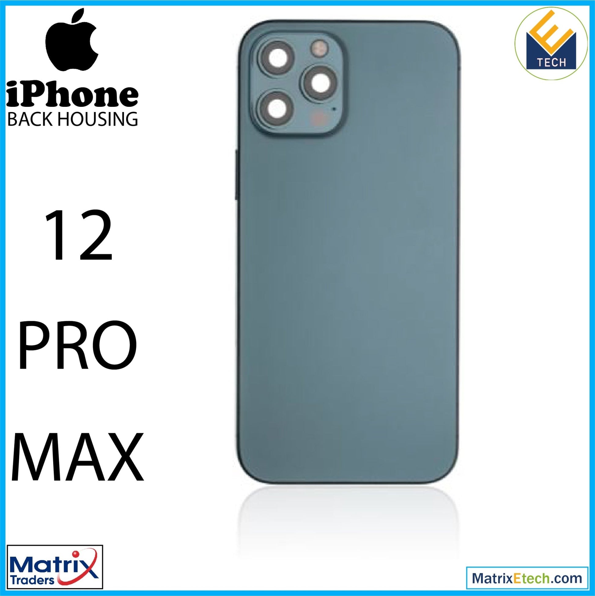 iPhone 12 Pro Max Back Housing W Small (US Version) - Matrix Traders