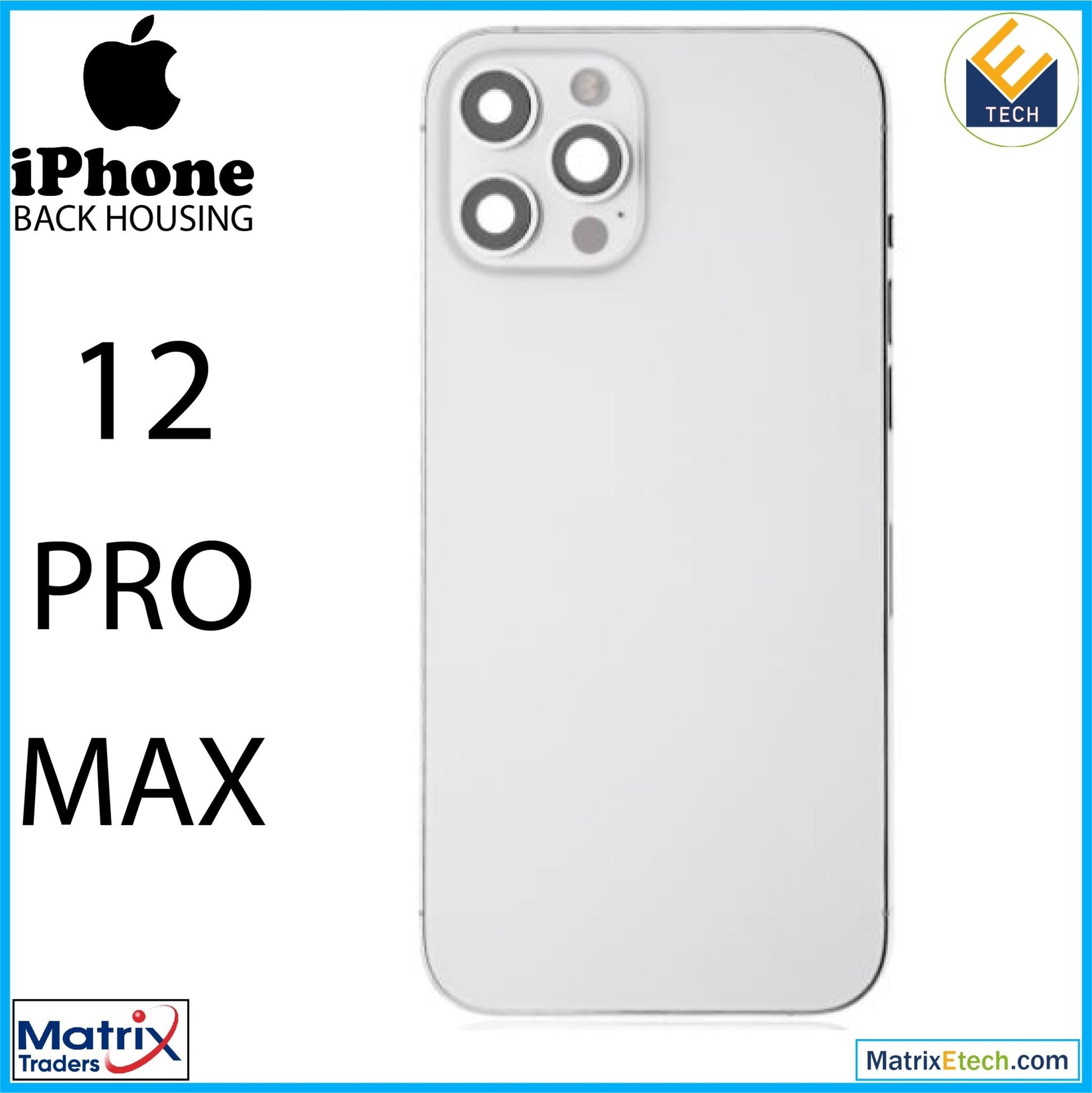 iPhone 12 Pro Max Back Housing W Small (US Version) - Matrix Traders