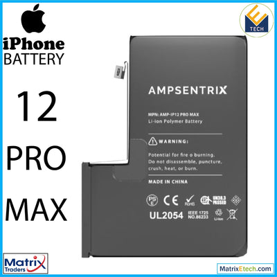 iPhone 12 Pro Max Replacement Battery (AmpSentrix Basic Extended) - Matrix Traders