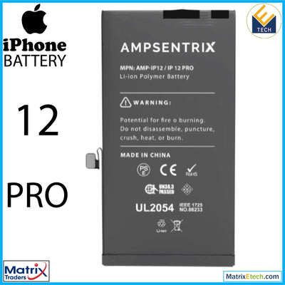 iPhone 12 Pro Replacement Battery (AmpSentrix Basic Extended) - Matrix Traders